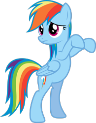 Size: 4687x6000 | Tagged: safe, artist:xpesifeindx, character:rainbow dash, species:pegasus, species:pony, episode:maud pie, g4, my little pony: friendship is magic, .svg available, absurd resolution, belly, bipedal, cute, dashabetes, female, mare, sad, simple background, solo, standing, transparent background, vector