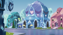 Size: 7680x4320 | Tagged: safe, artist:xpesifeindx, .svg available, absurd resolution, background, crystal empire, crystal empire spa, no pony, spa, vector