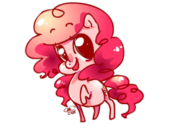 Size: 550x400 | Tagged: dead source, safe, artist:conphettey, character:pinkie pie, species:earth pony, species:pony, cute, female, mare, simple background, solo, transparent background