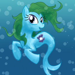 Size: 500x500 | Tagged: safe, artist:giantmosquito, oc, oc only, hippocampus, merpony, underwater