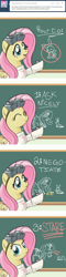 Size: 640x2677 | Tagged: safe, artist:giantmosquito, character:fluttershy, ask, ask-dr-adorable, dr adorable, the stare, tumblr