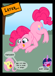 Size: 1100x1540 | Tagged: safe, artist:chubbyjam, character:fluttershy, character:pinkie pie, character:twilight sparkle, episode:too many pinkie pies, g4, my little pony: friendship is magic, pinkie clone