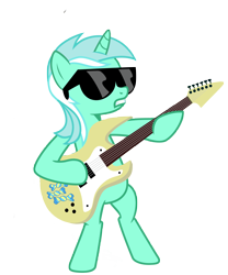 Size: 5000x6000 | Tagged: safe, artist:aborrozakale, character:lyra heartstrings, absurd resolution, electric guitar, female, guitar, solo, sunglasses