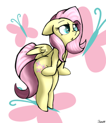 Size: 1300x1500 | Tagged: safe, artist:ramott, character:fluttershy, female, simple background, solo, stoned