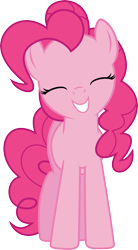 Size: 3324x6001 | Tagged: safe, artist:xpesifeindx, character:pinkie pie, cute, diapinkes, female, grin, happy, simple background, smiling, solo, transparent background, vector