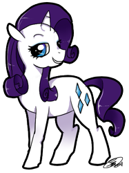 Size: 389x520 | Tagged: safe, artist:conphettey, character:rarity, female, solo