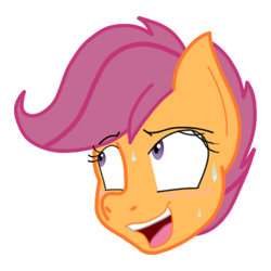 Size: 420x420 | Tagged: safe, artist:lil miss jay, artist:skullman777, edit, character:scootaloo, species:pegasus, species:pony, color, explicit source, female, solo