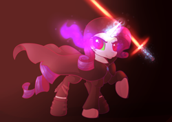 Size: 3504x2480 | Tagged: safe, artist:dangercloseart, artist:novabytes, character:rarity, collaboration, crossguard lightsaber, crossover, dark magic, knights of ren, kylo ren, lightsaber, magic, sith, sithity, sombra eyes, star wars, star wars: the force awakens, weapon