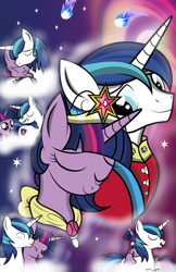 Size: 2025x3133 | Tagged: safe, artist:paperlover, character:shining armor, character:twilight sparkle, character:twilight sparkle (alicorn), species:alicorn, species:pony, ship:shiningsparkle, cute, female, incest, love, male, mare, shipping, snuggling, straight