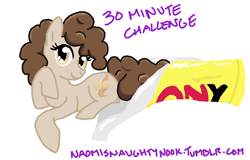 Size: 500x319 | Tagged: safe, artist:naomiknight17, 30 minute art challenge, chocolate, food pony, original species, ponified