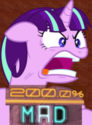 Size: 600x814 | Tagged: safe, artist:dasprid, artist:vectorfag, character:starlight glimmer, episode:the cutie map, g4, my little pony: friendship is magic, 200% mad, crossing the memes, expand dong, exploitable meme, female, meme, memeception, metal gear, metal gear rising, ragelight glimmer, reaction image, senator armstrong, solo