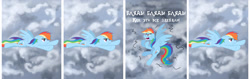 Size: 2050x650 | Tagged: safe, artist:7yashka7, artist:synch-anon, edit, editor:redweasel, character:rainbow dash, species:pegasus, species:pony, comic, female, mare, meme, rage face, reaction image, russian, solo
