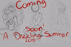 Size: 3024x2024 | Tagged: safe, artist:xxxsketchbookxxx, character:adagio dazzle, character:aria blaze, character:sonata dusk, my little pony:equestria girls, a dazzling summer collection, bikini, clothing, preview, sketch, swimsuit, wip