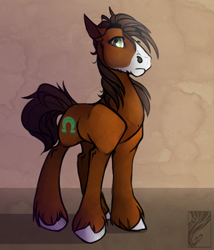 Size: 1885x2200 | Tagged: safe, artist:casynuf, character:trouble shoes, episode:appleoosa's most wanted, g4, my little pony: friendship is magic, hatless, male, missing accessory, solo, that was fast