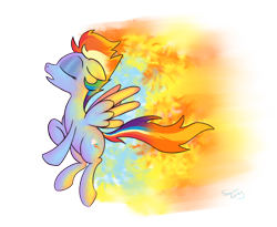Size: 1500x1230 | Tagged: safe, artist:saine grey, character:rainbow dash, character:spitfire, species:pegasus, species:pony, character to character, female, pony to pony, simple background, solo, transformation, transparent background