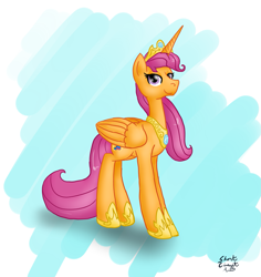 Size: 1725x1828 | Tagged: safe, artist:short circuit, character:scootaloo, species:alicorn, species:pegasus, species:pony, alicornified, female, older, princess, race swap, scootacorn, solo