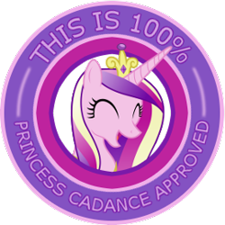 Size: 270x270 | Tagged: safe, artist:hawk9mm, character:princess cadance, approval, eyes closed, female, open mouth, reaction image, seal of approval, simple background, smiling, solo, transparent background