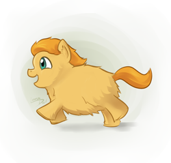 Size: 776x742 | Tagged: safe, artist:lemondevil, boomer, fluffy pony, fluffy pony original art, running, solo