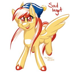 Size: 685x700 | Tagged: safe, artist:taritoons, oc, oc only, oc:soul ingot, species:pegasus, species:pony, nation ponies, germany, ponified, solo, suhl