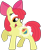 Size: 663x802 | Tagged: safe, artist:atnezau, artist:toonskribblez, character:apple bloom, species:earth pony, species:pony, g4, bow, cutie mark, cutiespark, simple background, solo, transparent background, vector, zap apple