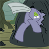 Size: 100x100 | Tagged: safe, artist:foxbeast, edit, character:limestone pie, species:earth pony, species:pony, animated, butt, butt only, buttstuck, female, gif for breezies, hoofy-kicks, picture for breezies, plot, solo, stuck, wiggle