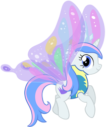 Size: 7606x9068 | Tagged: safe, artist:liggliluff, oc, oc only, oc:princess paradise, absurd resolution, butterfly wings, simple background, solo, tiara, transparent background, vector, wonderbolt trainee uniform