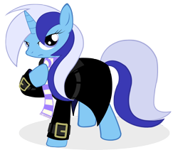 Size: 3200x2700 | Tagged: safe, artist:bludraconoid, character:minuette, clothing, female, scarf, simple background, solo, transparent background