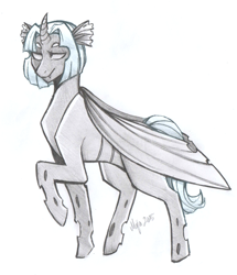 Size: 773x897 | Tagged: safe, artist:mscootaloo, oc, oc only, oc:synch, species:changeling, female, solo