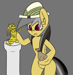 Size: 1753x1795 | Tagged: safe, artist:color-spark, character:daring do, species:pony, bipedal, catscratch, female, nudist, nudity, semi-anthro, solo