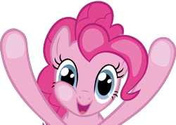 Size: 3410x2431 | Tagged: safe, artist:ocarina0ftimelord, character:pinkie pie, .svg available, against glass, breach, female, fourth wall, fourth wall pose, glass, looking at you, open mouth, simple background, smiling, solo, transparent background, underhoof, vector