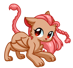 Size: 538x495 | Tagged: safe, artist:cloureed, oc, oc only, oc:squiggles, art trade, manticore, simple background, solo, transparent background