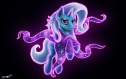 Size: 1600x1000 | Tagged: safe, artist:sa1ntmax, character:trixie, species:pony, species:unicorn, female, mare, one punch man, solo, tatsumaki (one punch man)