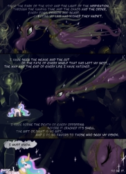 Size: 800x1100 | Tagged: safe, artist:feather, character:princess celestia, species:dragon, an old friend, comic