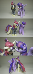Size: 1920x4317 | Tagged: safe, artist:fromamida, character:moondancer, character:twilight sparkle, character:twilight sparkle (alicorn), species:alicorn, species:pony, craft, female, mare, sculpture