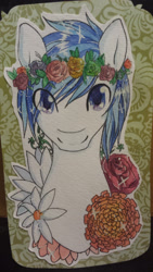Size: 1836x3264 | Tagged: safe, artist:azure-doodle, oc, oc only, oc:valiance, solo, traditional art