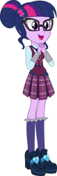Size: 3000x9096 | Tagged: safe, artist:aqua-pony, character:twilight sparkle, character:twilight sparkle (scitwi), species:eqg human, equestria girls:friendship games, g4, my little pony: equestria girls, my little pony:equestria girls, absurd resolution, clothing, crystal prep academy, crystal prep academy uniform, crystal prep shadowbolts, cute, female, glasses, hands together, inkscape, open mouth, pleated skirt, school uniform, simple background, skirt, smiling, solo, transparent background, twiabetes, vector