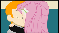 Size: 1388x781 | Tagged: safe, artist:garretthegarret, character:fluttershy, my little pony:equestria girls, crossover, crossover shipping, equestria girls-ified, fluttertails, miles "tails" prower, shipping, sonic the hedgehog (series)