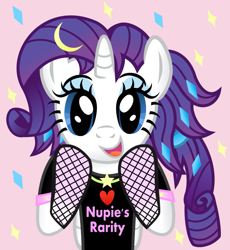 Size: 857x932 | Tagged: safe, alternate version, artist:nupiethehero, character:rarity, species:alicorn, species:pony, alternate costumes, alternate hairstyle, cute, happy, nupie's rarity, race swap, raricorn, show accurate