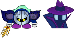 Size: 4706x2461 | Tagged: safe, artist:nupiethehero, character:mare do well, crossover, kirby, meta knight, nintendo, simple background, transparent background, vector
