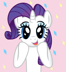 Size: 3016x3280 | Tagged: safe, artist:nupiethehero, character:rarity, cute, pink, pink background, show accurate, simple background