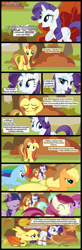Size: 1500x4577 | Tagged: safe, artist:foxy-noxy, character:applejack, character:berry punch, character:berryshine, character:fluttershy, character:lyra heartstrings, character:pinkie pie, character:rainbow dash, character:rarity, character:roseluck, character:twilight sparkle, bald, comic, floppy ears, fluttertree, reality ensues, running of the leaves