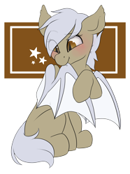 Size: 1280x1723 | Tagged: safe, artist:rue-willings, oc, oc only, oc:pandora the perforating, species:bat pony, species:pony, bat wings, nibbling, preening, simple background, solo, transparent background, wing bite