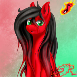 Size: 2880x2880 | Tagged: safe, artist:swiftriff, oc, oc only, oc:swiftriff, species:pegasus, species:pony, adorable face, cute, cutie mark, red and black oc, solo