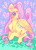 Size: 419x574 | Tagged: safe, artist:njeekyo, character:fluttershy, color porn, eyestrain warning, female, solo, wingding eyes