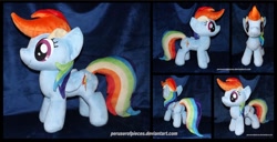 Size: 1280x654 | Tagged: safe, artist:peruserofpieces, character:rainbow dash, irl, photo, plushie, solo