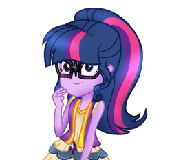 Size: 838x778 | Tagged: safe, artist:gihhbloonde, character:twilight sparkle, character:twilight sparkle (scitwi), species:eqg human, equestria girls:legend of everfree, g4, my little pony: equestria girls, my little pony:equestria girls, camp fashion show outfit, female, solo