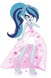 Size: 393x598 | Tagged: safe, artist:gihhbloonde, character:sonata dusk, my little pony:equestria girls, clothing, dress, female, gala dress, solo