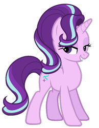 Size: 768x988 | Tagged: safe, artist:gihhbloonde, character:starlight glimmer, species:pony, species:unicorn, female, lidded eyes, looking back, mare, sassy, simple background, smiling, solo, transparent background, vector