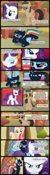 Size: 1500x5180 | Tagged: safe, artist:foxy-noxy, character:applejack, character:fluttershy, character:rainbow dash, character:rarity, comic, costume, frankenstein's monster, marshmallow, nightmare noon, ninja