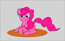 Size: 864x551 | Tagged: safe, artist:planetkiller, character:pinkie pie, species:pony, female, lying down, prone, simple background, solo